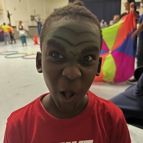 Boy in face paint